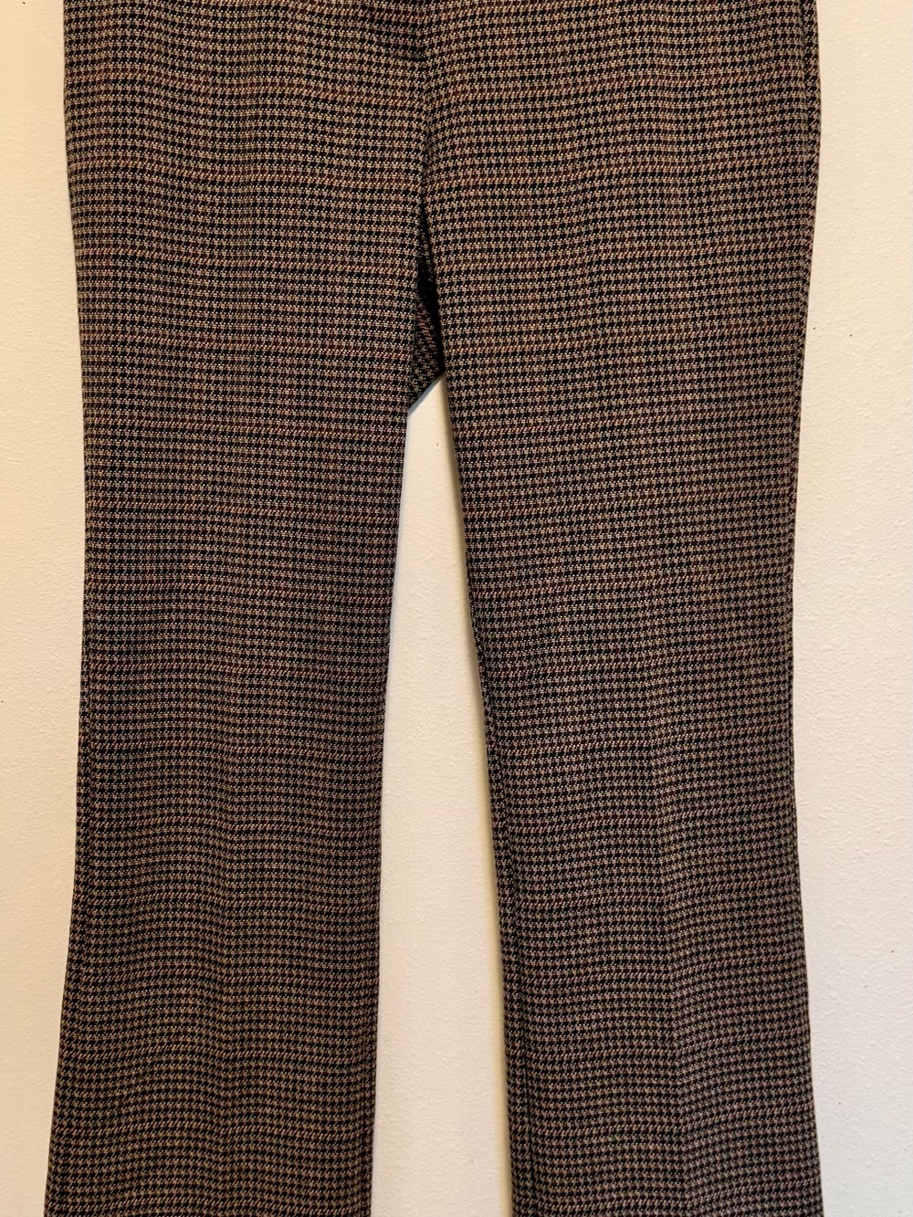 Amanda & Chelsea Brown and Black Houndstooth Boot Cut Pants
